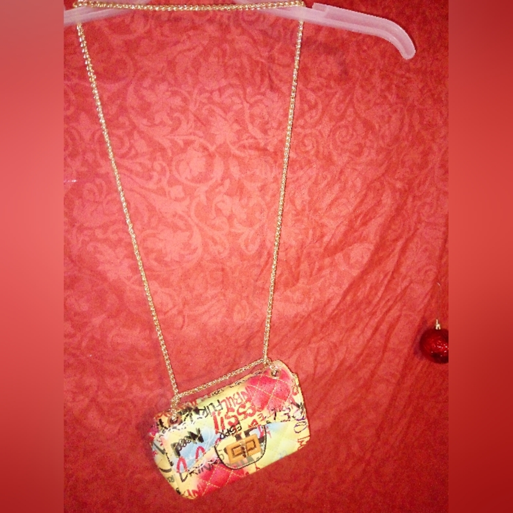 Multicolored small shoulder bag